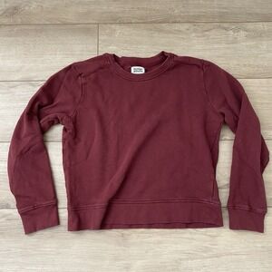 Bridge & Burn Womens Pullover Sweatshirt Size M Burgundy Long Sleeve Crew Neck